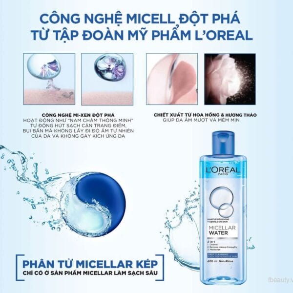 nước tẩy trang quốc dân L'oreal